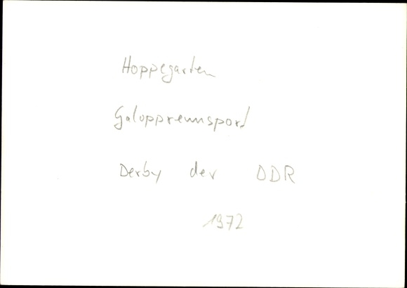 Photo Hoppegarten in Brandenburg, racecourse, Derby of the GDR 1972, spectators, music pavilion