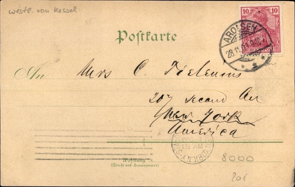 Chromo-Litho Bad Arolsen in Hesse, New Castle, Waldeck Castle, Fischhaus, Fürstl. residential palace