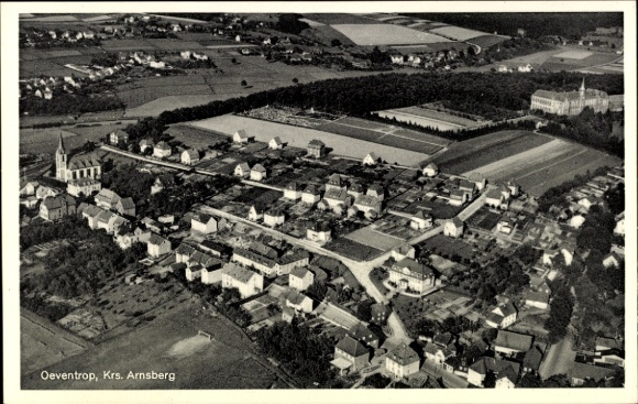 Ak Oeventrop Arnsberg im Sauerland, Fliegeraufnahme