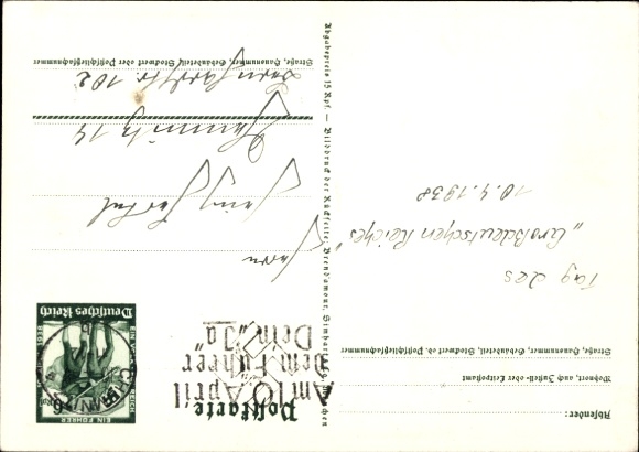 Postal stationery Postcard Klein, One People, One Reich, One Führer, Anschluss of Austria 1938, Greater Germany