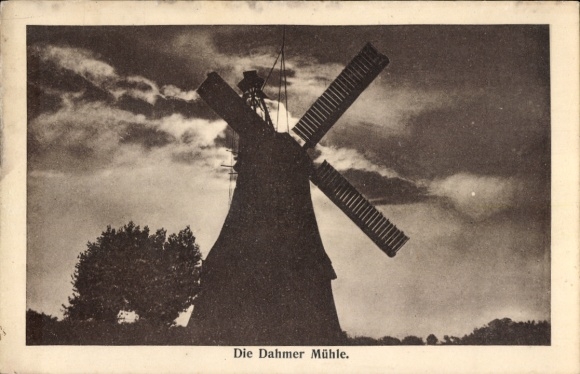 Postcard Ostseebad Dahme in Holstein, Windmill