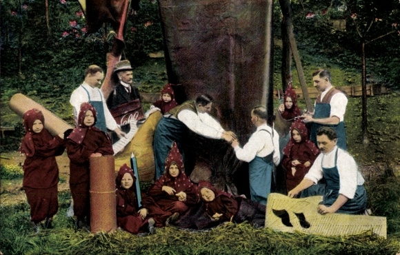 Ak Döbeln in Sachsen, Riesen-Stiefel, Schuhmacher Innung, Jubiläum, Heinzelmännchen, 1925