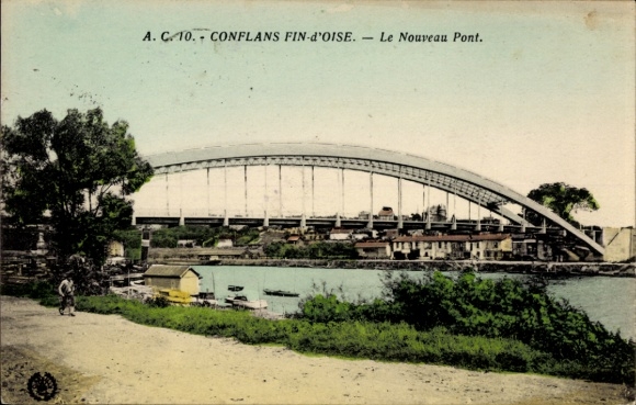 CPA Conflans Sainte Honorine Yvelines, Le Nouveau Pont