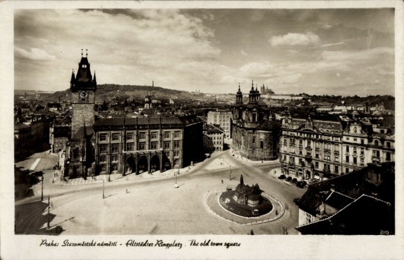 Ak Praha Prag Tschechien, Altstädter Ringplatz,  Gebäude, Stadtansicht, 