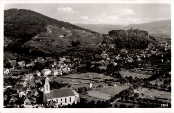 Postcard Ortenberg in Baden, castle, aerial photograph
