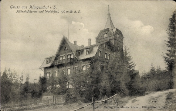 Ak Klingenthal in de regio Vogtland in Saksen, Waldhotel