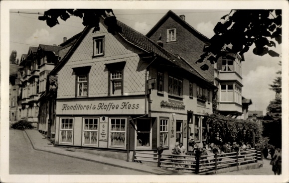 Postcard Friedrichroda in the Thuringian Forest, Confectionery & Coffee Hess