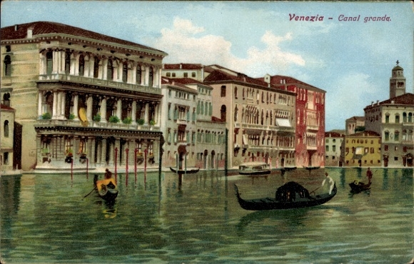 Artist PC Venezia Veneto, view of the Grand Canal, gondolas