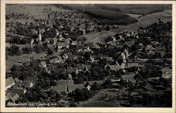 PC Feldrennach Straubenhardt in the Black Forest, aerial photo of the place
