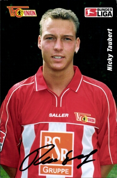 Autogrammkarte Nicky Tauber, 1. FC Union, BSR, saller, Autogramm