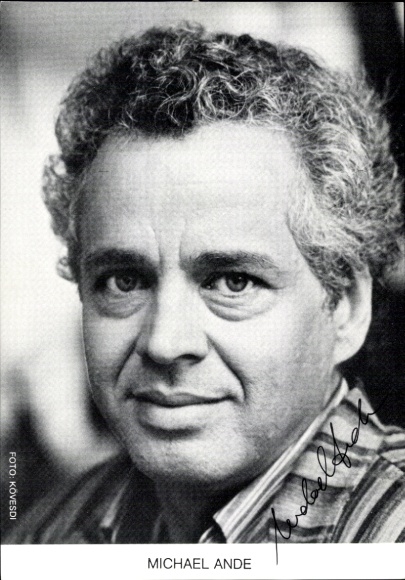 KP aktor Michael Ande, portret, autograf