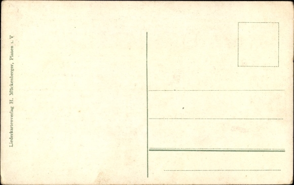 Song Postcard Mückenberger, Hilmar, Vogtländische Kundas from the Singspiel Die Mühl Christl