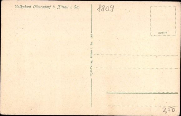 Postcard Olbersdorf in Saxony, Volksbad