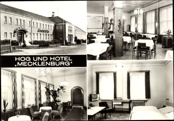 Postcard Eggesin in Mecklenburg Western Pomerania, HO hotel and restaurant Mecklenburg, guest room, room