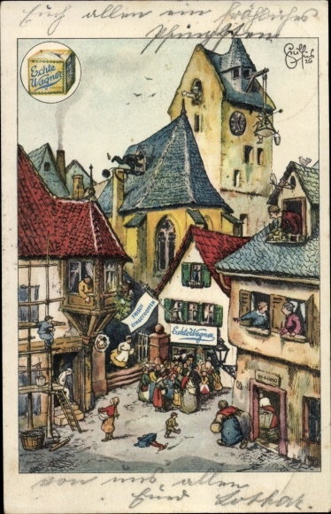 Artist PC Geilfus, H., genuine Wagner butter, advertisement