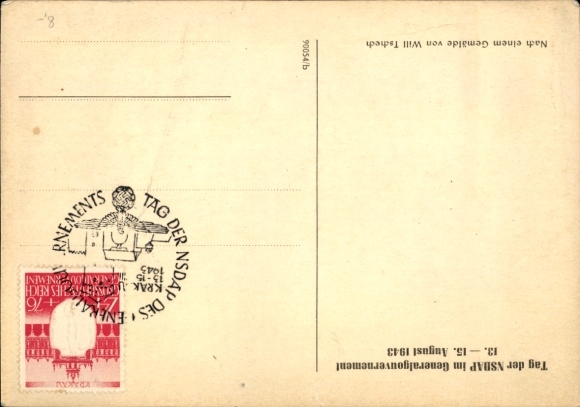 Artist Postcard Tschech, Will, It is not you who are the measure but the front, Wehrmacht, Day of the NSDAP