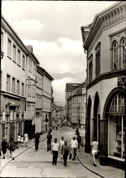 Postcard Sondershausen in the Kyffhäuserkreis Thuringia, main street