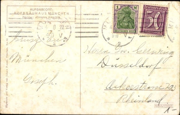 Artist Postcard Quidenus, F., Munich Bavaria, Kneiphof in the Kgl. Hofbräuhaus
