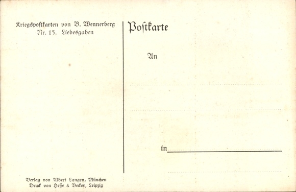 Artist Postcard Wennerberg, Bruno, Love Gifts, Women with Packages in the Post Office