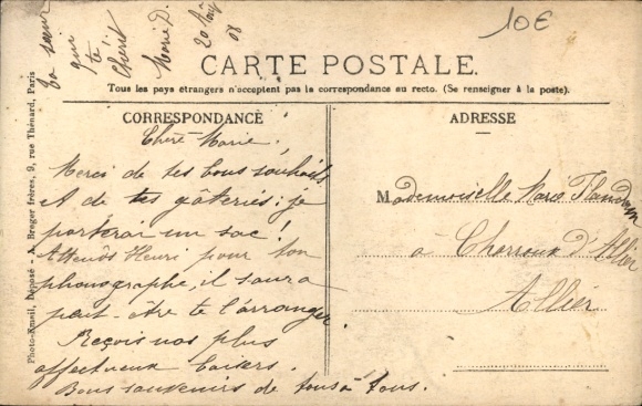Postcard Vanves Hauts de Seine, Lycée Michelet, Parloir d'hiver