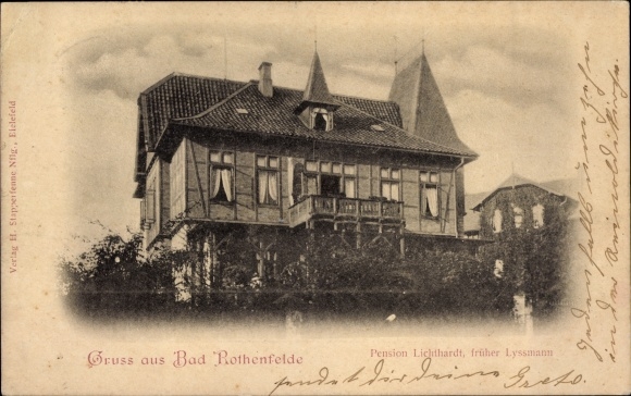 Ak Bad Rothenfelde am Teutoburger Wald, Pension Lichthardt, früher Lyssmann
