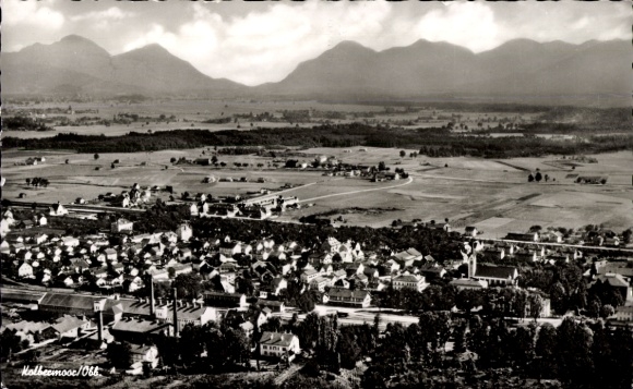Postcard Kolbermoor in Upper Bavaria, aerial photograph