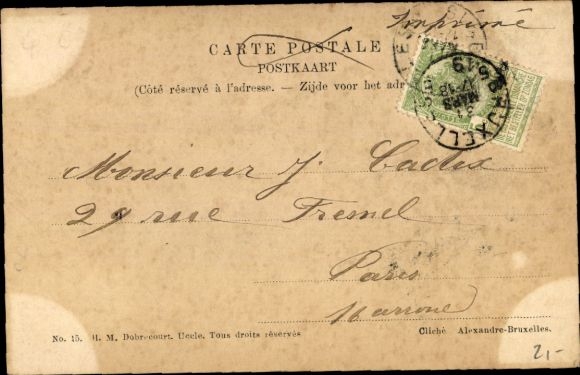 Postcard Maria Luiza Hohenzollern-Sigmaringen, Countess of Flanders