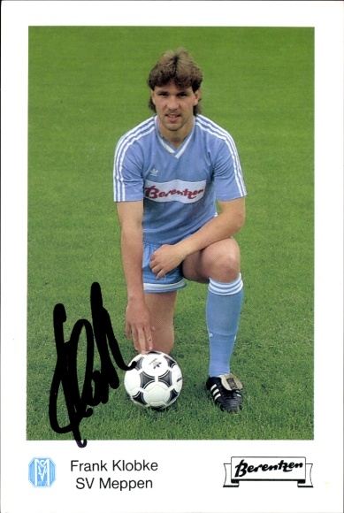 Autogrammkarte Fußballer Frank Klobke, SV Meppen, Autogramm