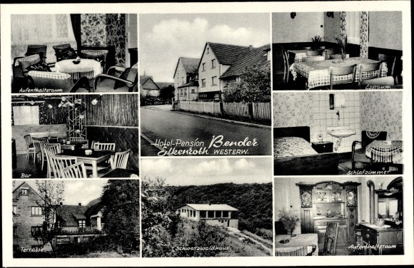 Postcard Elkenroth in the Westerwald, Hotel Pension Bender