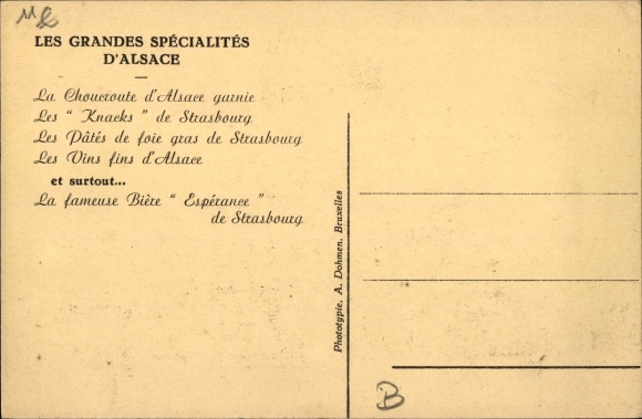 KP Bruxelles Bruksela, wystawa 1935, restauracja Les Cigognes D'Alsace