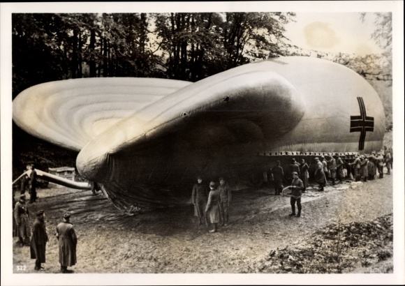 Photo Heinrich Hoffmann, filling up a captive balloon in a forest on the western front, Nov 1939
