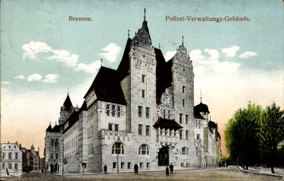 Ak Bremen, Polizei Verwaltungs Gebäude