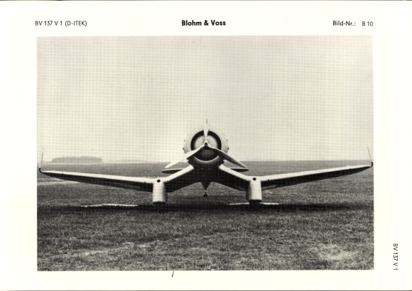 Postcard Luftfahrt in the picture, Blohm & Voss BV 137 V 1, D-ITEK