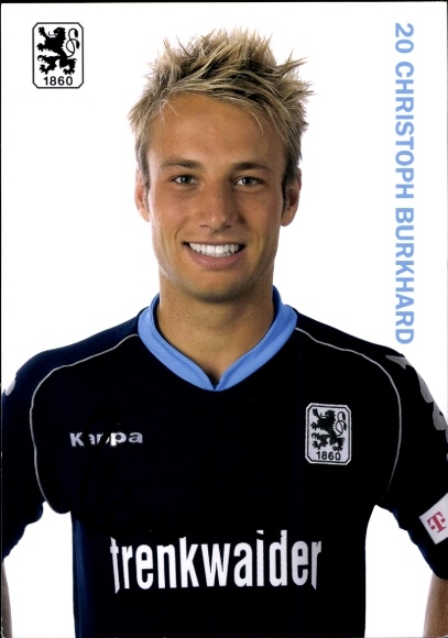 Autogrammkarte Fußballer Christoph Burkhard, TSV 1860 München, Autogramm