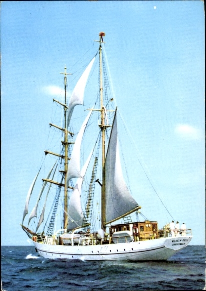 Ak Segelschulschiff Wilhelm Pieck, Volksmarine