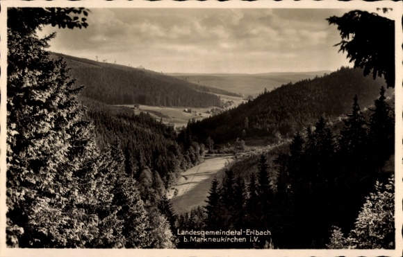 Postcard Erlbach im Vogtland, Landesgemeindetal