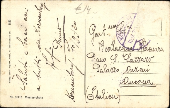 Postcard Korneuburg in Lower Austria, Bisambergerstraße, town hall, Albrechtskaserne, Kreuzenstein