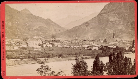 CdV Bozen Bolzano Zuid-Tirol, uitzicht vanaf Golgotha