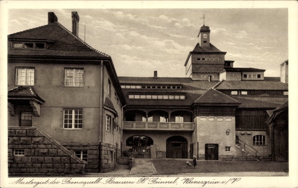 Postcard Wernesgrün Steinberg Saxony, sample of the Grenzquell brewery H. Günnel