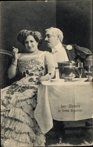 Postcard Dresden Coschütz, Les Clevers in their repertoire