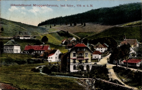 Postcard Muggenbrunn Todtnau in the Black Forest, partial view