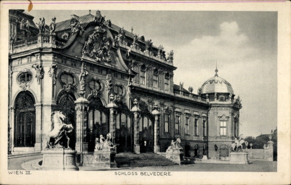 Postcard Wien 3 Landstraße, Belvedere Palace