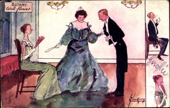 Artist Postcard Thackeray, Lance, Botany, Wall flower, Tuck