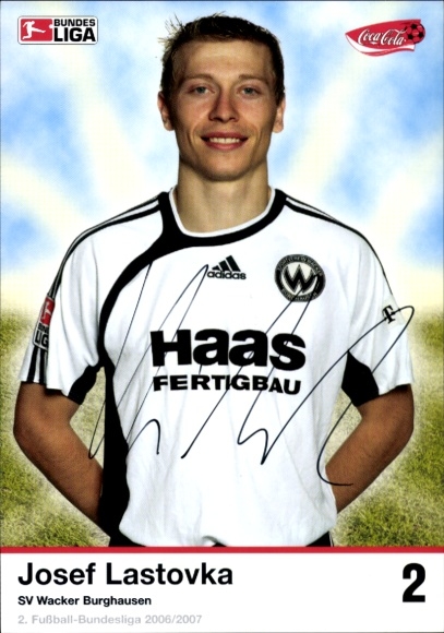 Autogrammkarte Fußballer Josef Lastovka, SV Wacker Burghausen, Autogramm