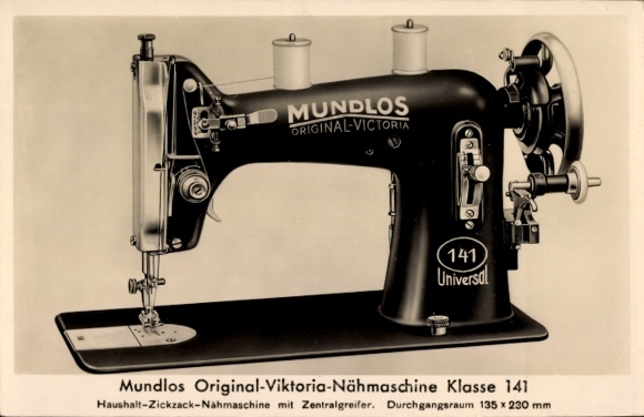 KP reklamowa, maszyna do szycia Mundlos Original Viktoria klasa 141