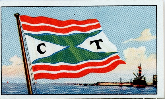 Collectiefoto rederijvlaggen van de wereldkoopvaardijvloot, nr. 318 Italië, Cosulich