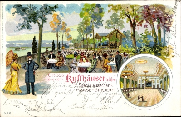 Chromo-Litho Berlin Treptow Niederschoeneweide, Inn Kyffhäuser on the Oberspree
