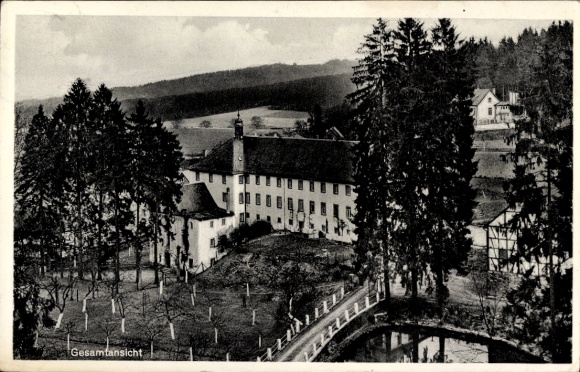 Postcard Marienthal Seelbach near Hamm Sieg, Franciscan monastery