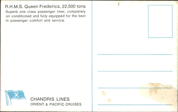 KP parowiec Queen Frederica, Chandris Lines