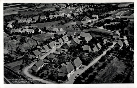 Postcard Wittlensweiler Freudenstadt in the Black Forest, aerial view of Freudenstadt, houses, landscape